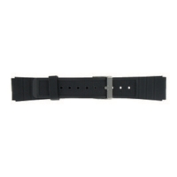 BRACELET PVC NOIR MINCE PLAT