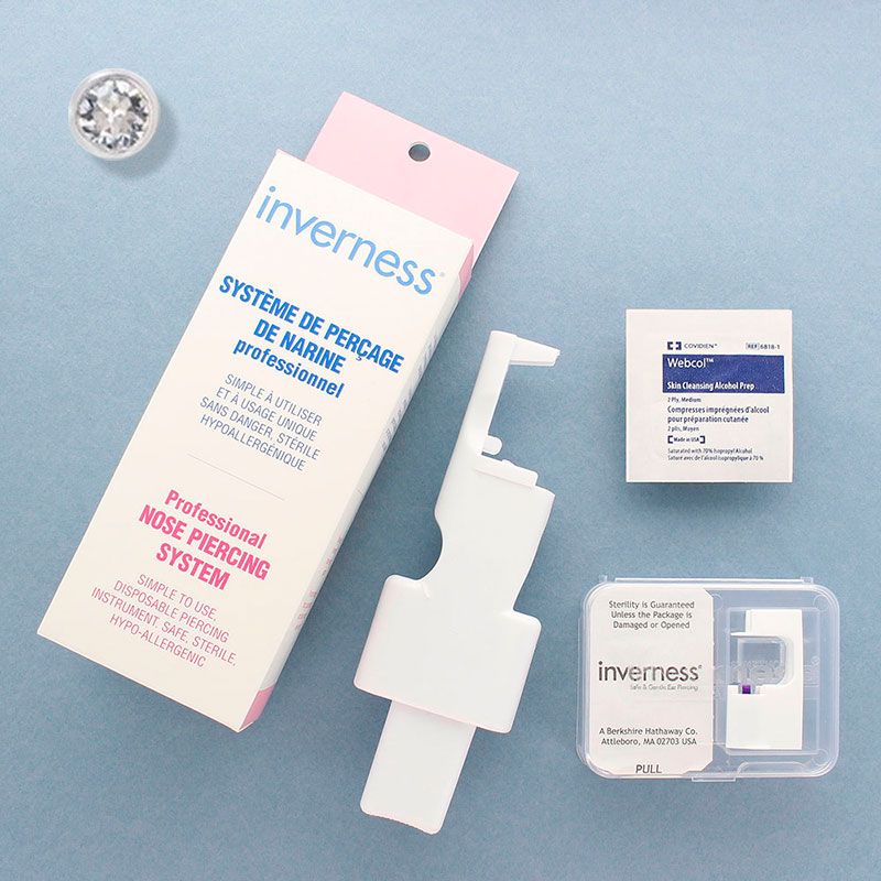 PERCE NEZ ET PROTHESE ACIER INOX CRISTAL DE SWAROVSKI