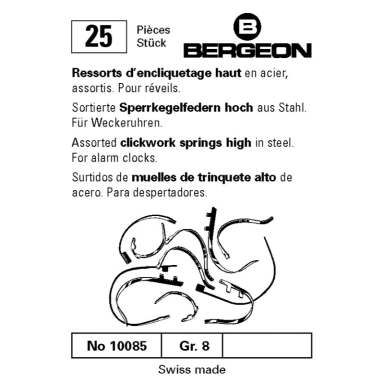 RESSORTS D'ENCLIQUETAGE ACIER BERGEON
